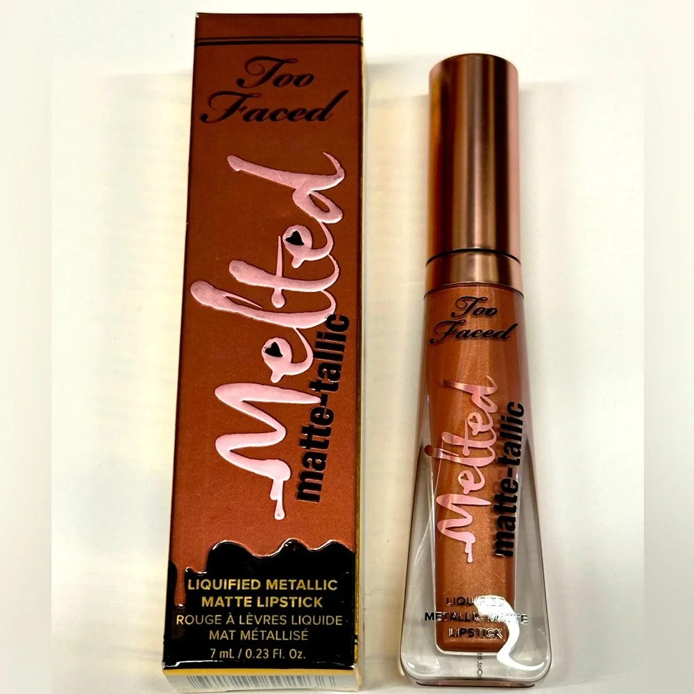 TOO FACED MELTED MATTE-TALLIC LIPSTICK - FAKING IT (BRAND NEW IN BOX, NEVER USED